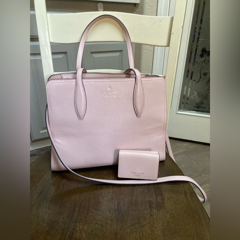 Kate Spade pink bag and matching wallet